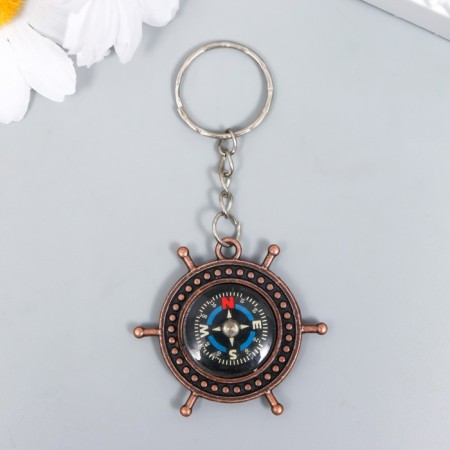 Metal keychain "Hot with a compass" 3.5x3.5x0.7 cm