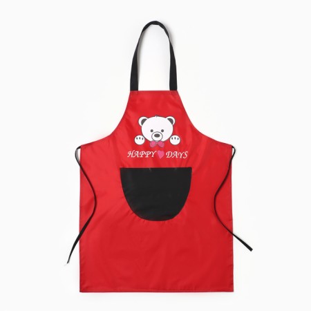 Apron Children's Ethel Bear 44*60cm, col. red, 100% p/e-1