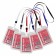 Badge vertical 54 x 85 mm, erichkrause book, transparent case, textile tape, mix color