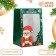 Gift package with the Santa Claus window 30 x 20 x 16 cm, green