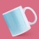 Ceramic "Kiss" mug, 320 ml, blue color