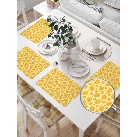 Set of napkins for setting the table "Flower Easter", rectangular, size 32x46 cm, 4 pcs-1