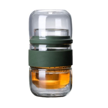 Portable tea service in a case, cover 15 x 8 cm