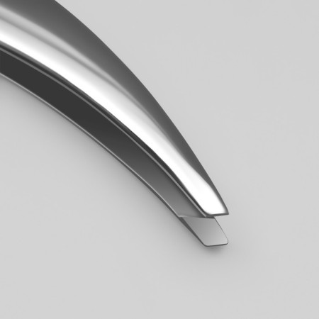Pinzet begged, 9 cm, on a blister, silver color, 118 s/s-1