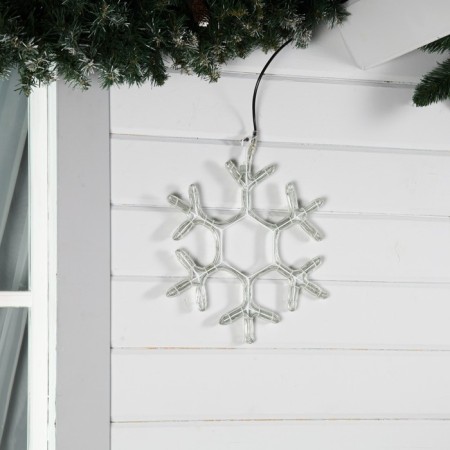 LED figure "Snowflake", 39 cm, Duralight, 72 LED, 220 V, flicker, glow of white/blue-1