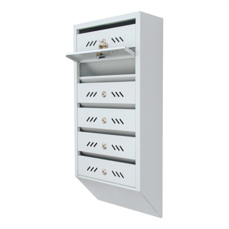 Mailing box multi -sectional, 6 sections, with the back wall, gray, Mix door-6