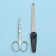 Manicure set, 2 items, on a blister, silver/black color, SIS-13