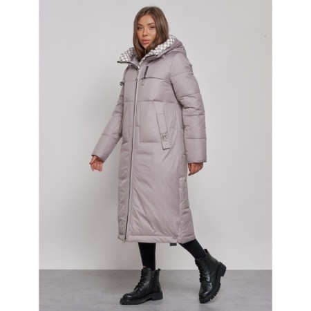 Coat insulated winter female, size 44, color gray color-2