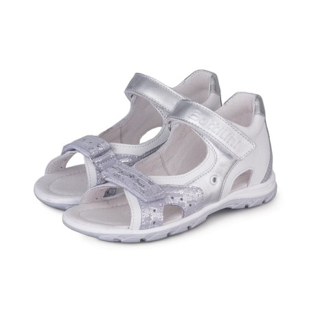 Baby sandals, size 32, silver color