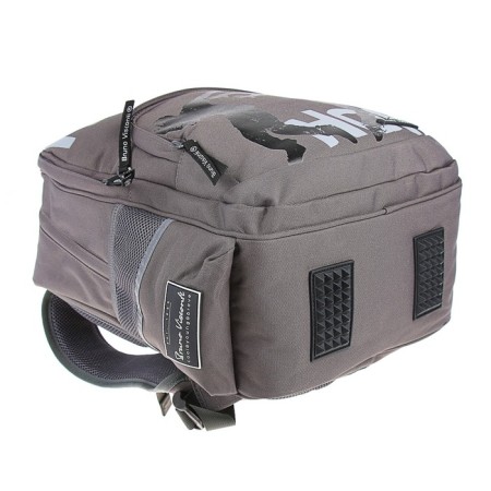 School backpack Bruno VisConti, 40 x 30 x 16 cm, ergonomic back, "hip-hop", dark gray-7