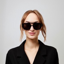 Sunscreen glasses, UV 400, Linza 4.1 x 5.2 cm, width 14.4 cm, pipe 13.8 cm, black frame