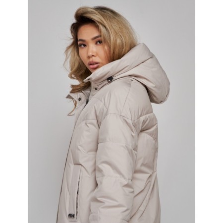 Coat insulated winter female, size 46, color light gray-21