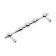 Tundra bracket handle, m/o 128 mm, chromium color