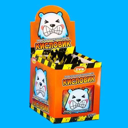 Chewing candy "oxyum", sour, 10 g