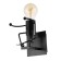 Sconces "man" E27 40W black 14x14x17 cm