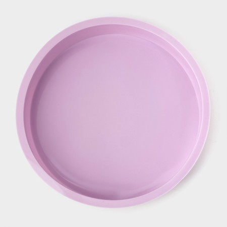 Baking uniform “Circle”, silicone, 22 × 3 cm, internal d = 20 cm, lilac color-3