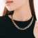 The necklace "Golden chain" is flat, the color is gold, 45 cm