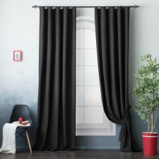A set of curtains with Billy's catching, size 2x170x270 cm, black color