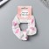 Hair gum "Orbit" Classic Heart, 10 cm, pink-white