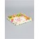 Cookie box, confectionery packaging, "tulips", 21 x 21 x 3 cm