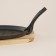 Cast -iron pan on the wooden stand Sl Home, 27 × 17.5 cm, h = 2.2 cm, black color is black