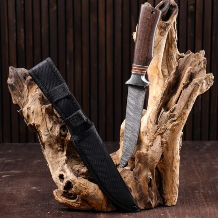 Hunting knife "Siberian" 27.5mm, blade 145mm/3.2mm, brown-1