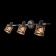 Sconces Citilux "Hesse" CL536635, 53x10 cm, 3x60W, E14, brown color