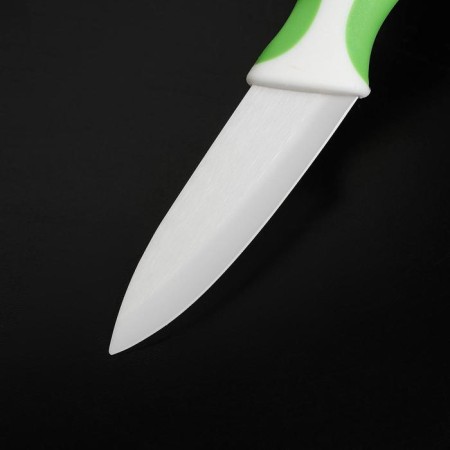 Knife ceramic shares "Smell", blade 7 cm, green color-1