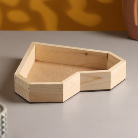 Wooden pots 25 × 4.5 cm "Heart" gift, natural-1