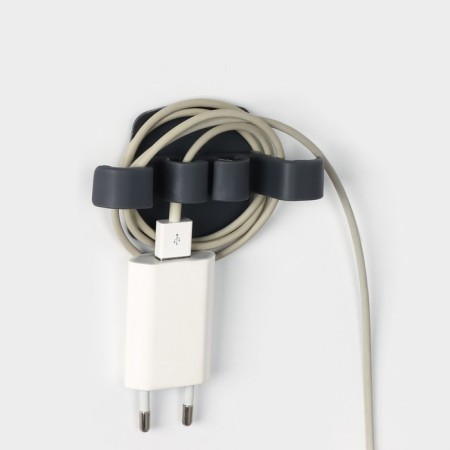 Clip for wires for household appliances, 3 pcs, 9.5 × 5.3 × 2.5 cm, white/black/gray color-5