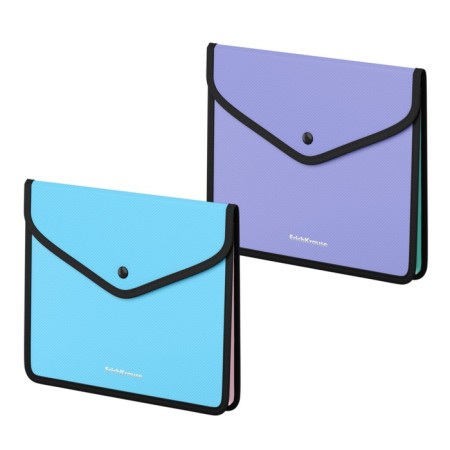 The A5+, 600 μm button, Erichkrause Diagonal Pastel, lined, with a textile insert, opaque, with extension, mix
