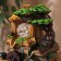 Bungalow fountain in the tropics 11x13x19.5 cm (with backlight)
