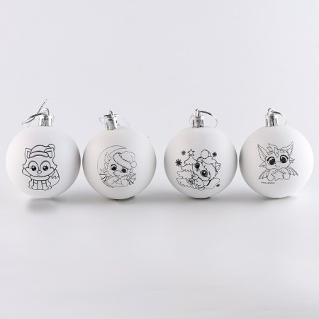 Set for creativity. Christmas balls for coloring "Holiday Magic", 4 pcs, d = 5.5 cm-3