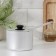 Bucket, 1 l, metal handle, metal cover, gray color