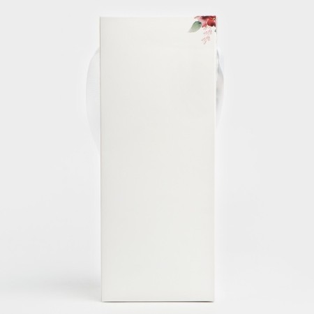 Package-carrier for flowers with a plastic window, “only for you”, white, 30 x 12 x 8 cm-5