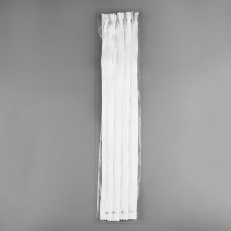 Lightning "Spiral", No. 4, non -proceeding, castle machine, 50 cm, white color-2