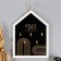 Hooks decorative wood "Keys. Abstraction. Rainbow" Black with gold 24x32 cm
