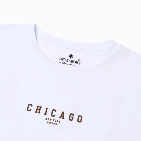 T-shirt female, white color, size One size (42-46)-2