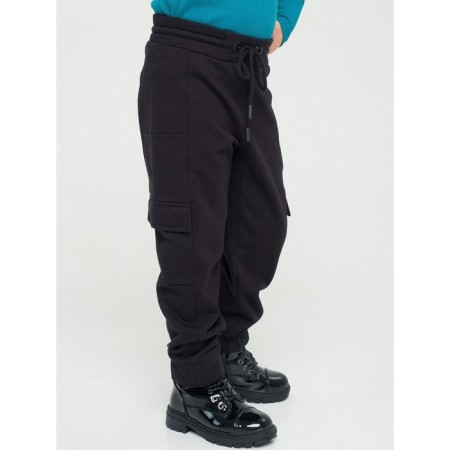 Pants for girls, height 98 cm, black color-2