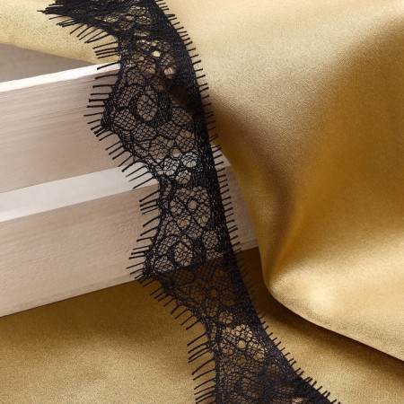 Lace cilia, 30 ± 5 mm × 9 ± 0.5 m, in a bobin 3 pcs 3 m, black color
