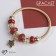 Assortment "Margeri" star star, red color in gold, d = 6.5 cm