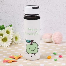 A glass bottle with a handle in a case “Breakfast”, 500 ml, h = 23.5 cm, Mix drawing