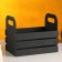 Kashpo wooden 25 × 15 × 20 cm "Carmen", side handles are lateral cuts, black give beautifully