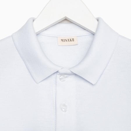T -shirt Children's Polo Minaku: Basic Line color white, height 140-8