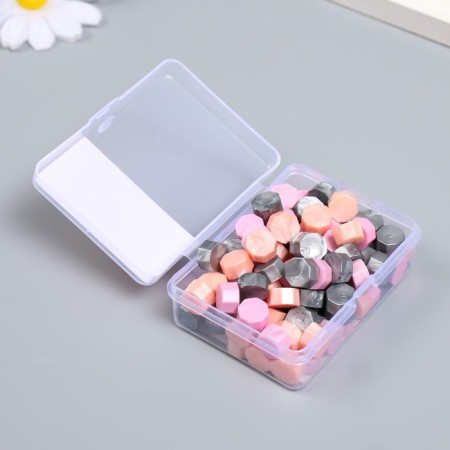 Surgut in granules in the box "octagonal" pink and silver 35 grams 2.4x5.5x7 cm-1
