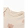 Body baby with long sleeve, beige color, height 68 cm