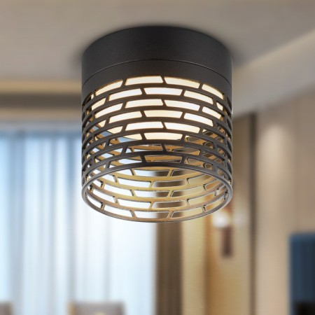 Lamp wall-flowing spot era OL53 bk, 85x80 mm, IP20, GX53, 15W, black color
