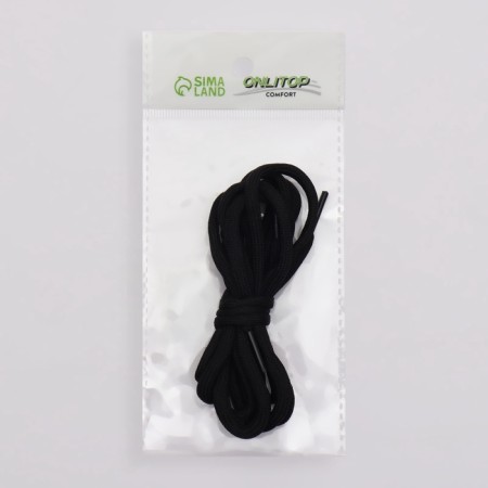 Shoes for shoes, steam, round, d = 5 mm, 90 cm, black color-4