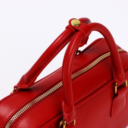 Women's bag made of artificial leather, 24*13*7 cm, red color-5