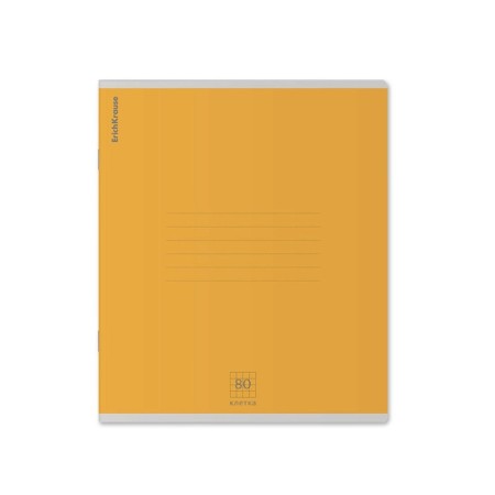 A notebook of 80 sheets in the Erichkrause "Nature Colors" cage, cover coated cardboard, offset block, mix-2